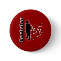 Bachelor party  red groom customizable badges