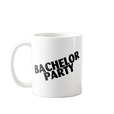 Bachelor Party Wedding Black Coffee Mugs by WeddingZazzle