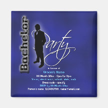 Bachelor stag party invitation template magnet