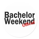 Bachelor Weekend (Official) Round Stickers
