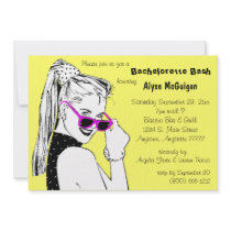 Bachelorette Bash Yellow Invitation