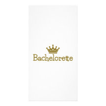 Bachelorette crown personalized photo card