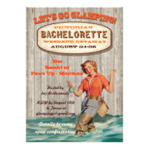 Bachelorette Glamping Camping Weekend Invitation