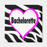 Bachelorette (Heart Zebra Stripes) Magnets