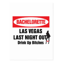 Bachelorette las vegas last night out postcard