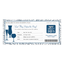 Bachelorette Party Boarding Pass Announcement