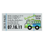 Bachelorette Party Bus Pass Custom Invites
