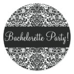 Bachelorette Party Damask Envelope Seal