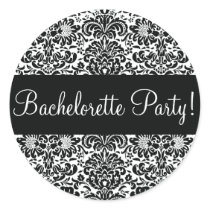 Bachelorette Party Damask Envelope Seal