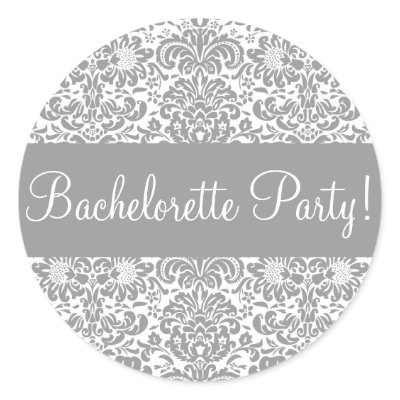 Bachelorette Party Damask Envelope Seal by hummingbirdcake