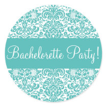 Bachelorette Party Damask Envelope Seal