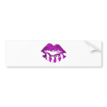 Bachelorette party girls purple lips