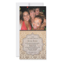 Bachelorette Party Gold Champagne Damask Invite