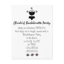 Bachelorette Party Invitation-Cute Lingerie Post Card
