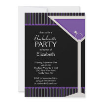 Bachelorette Party Invitation Purple Martini Glass