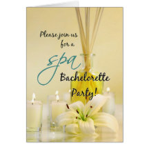 Bachelorette Party Invitation - Spa Greeting Cards