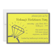 Bachelorette Party Invite (Diamond Ring Yellow)