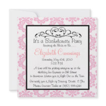 bachelorette party invite fun simple classy pink