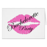 Bachelorette party lips pink card