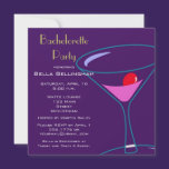 Bachelorette Party Martini Glass Invitation invitations