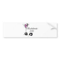 Bachelorette party pink bumper sticker