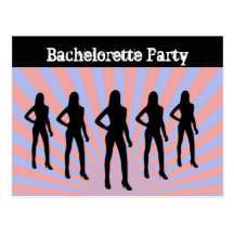 Bachelorette Party postcard