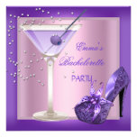 Bachelorette Party Purple Pink Shoes 2 Personalized Invitation