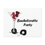 Bachelorette Party Red Postcard