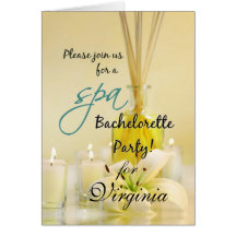 Bachelorette Party Spa Invite - Personalized Cards