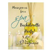 Bachelorette Party Spa Invite - Personalized Post Card
