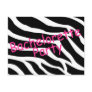 Bachelorette Party (Zebra) Postcard