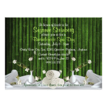 Bachelorette Spa Day Custom Invitations