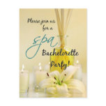 Bachelorette Spa Party Postcard Invitations