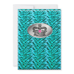 Bachelorette Zebra Jewelry Crown Party Invite PB