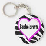 Bachelorette Zebra Stripes Key Chains