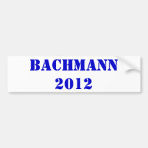 BACHMANN 2012 BUMPER STICKERS