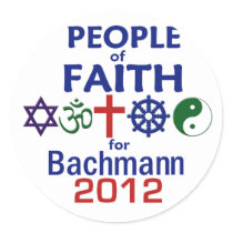 Bachmann Faith 2012 Round Stickers