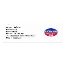 Bachmann President 2012 Business Card Template