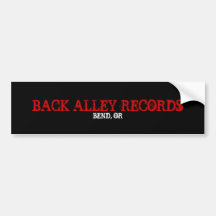 BACK ALLEY RECORDS, BEND, OR BUMPER STICKERS