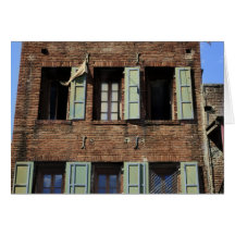 Back Alley Windows Greeting Cards