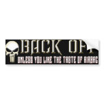 Back Off bumper stickers