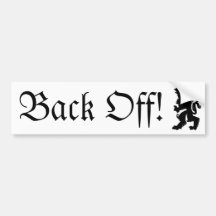 Back Off Bumper Sticker