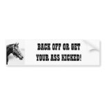 Back Off Funny Horse Bumper Sticker