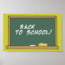 BACK SCHOOL CHALKBOARD LEARNING ELEMENTARY GRADES PRINT