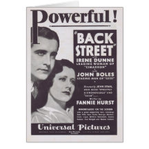 Back Street 1932 Irene Dunne movie ad Greeting Card