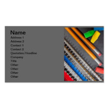 back_to_school_032 pencils erasers books education business card