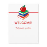 Back to School, Books and Apple Postcard