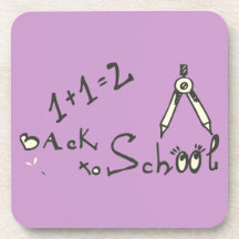 Back to School Equations Drink Coasters