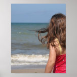 Back view of toddler at a Florida beach