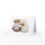 Back view of two Teddy bears hugging each other Greeting Cards